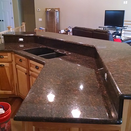 Two Tier Granite Kitchen Island