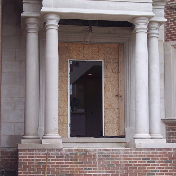 Limestone Porch Pillars